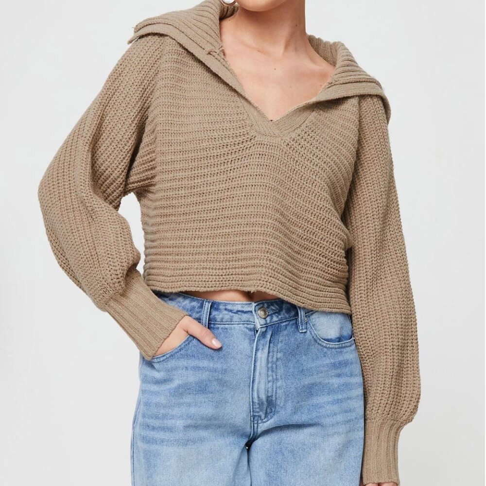 NWOT NA-KD beige cute pullover